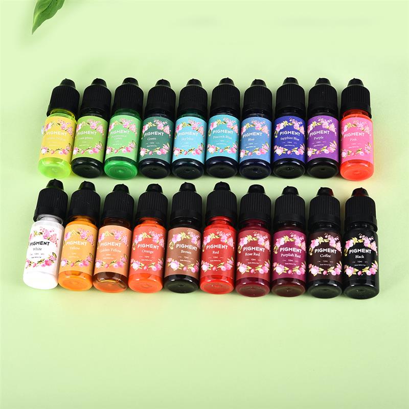 TINYSOME 24 Colors Crystal Epoxy Pigment UV Resin Dye DIY Jewelry Colorant  Art Crafts Coloring Drying Color Mixing Liquid Decorations Making  Accessories 