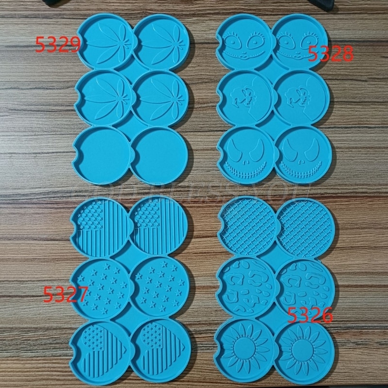 Car Coaster Molds for Epoxy Resin Silicone Resin Molds For Auto