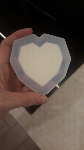 3D Heart Shape Diamond Love Resin Mold | Silicone Fondant Cake Mousse Chocolate Modelling Dessert Decor Baking Mold photo review