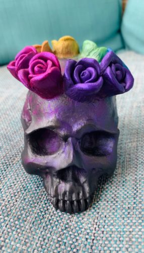 3D Skull Mould For Resin | Rose Candle holder DIY Plaster Mold Chocolate Candle Art Tool photo review